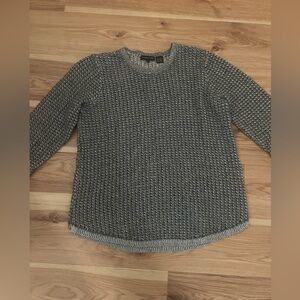 JEANNE PIERRE 100% cotton Charcoal Knit Women's Sweater